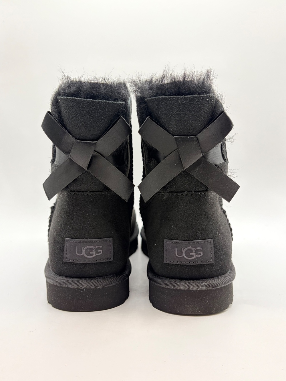 UGG Mini Bailey Bow II boots in classic black, women’s US 8